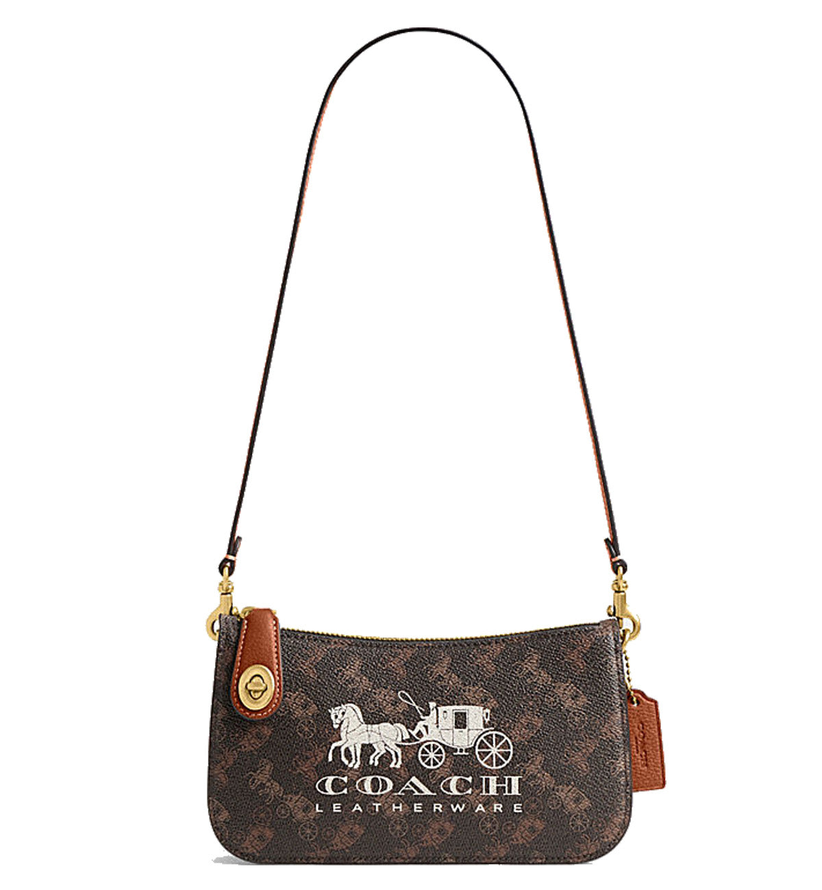 Coach Penn Shoulder Bag Hirse & Carruage Printed (Truffle)