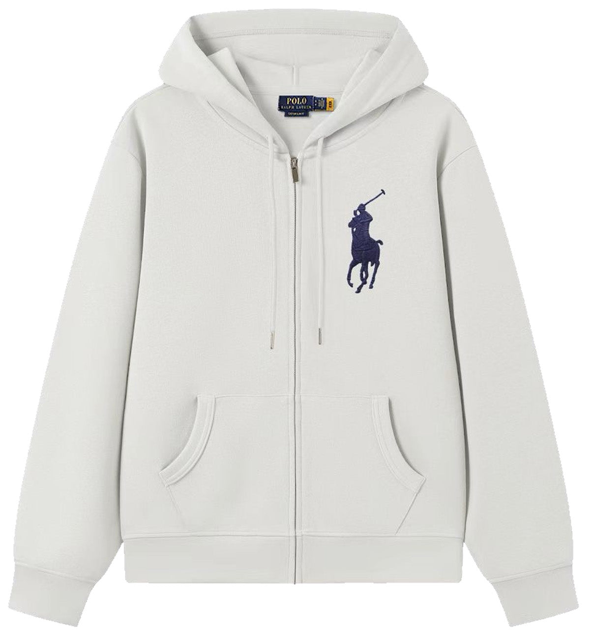 Ralph Lauren Big Logo Zipped Hoodie (White)