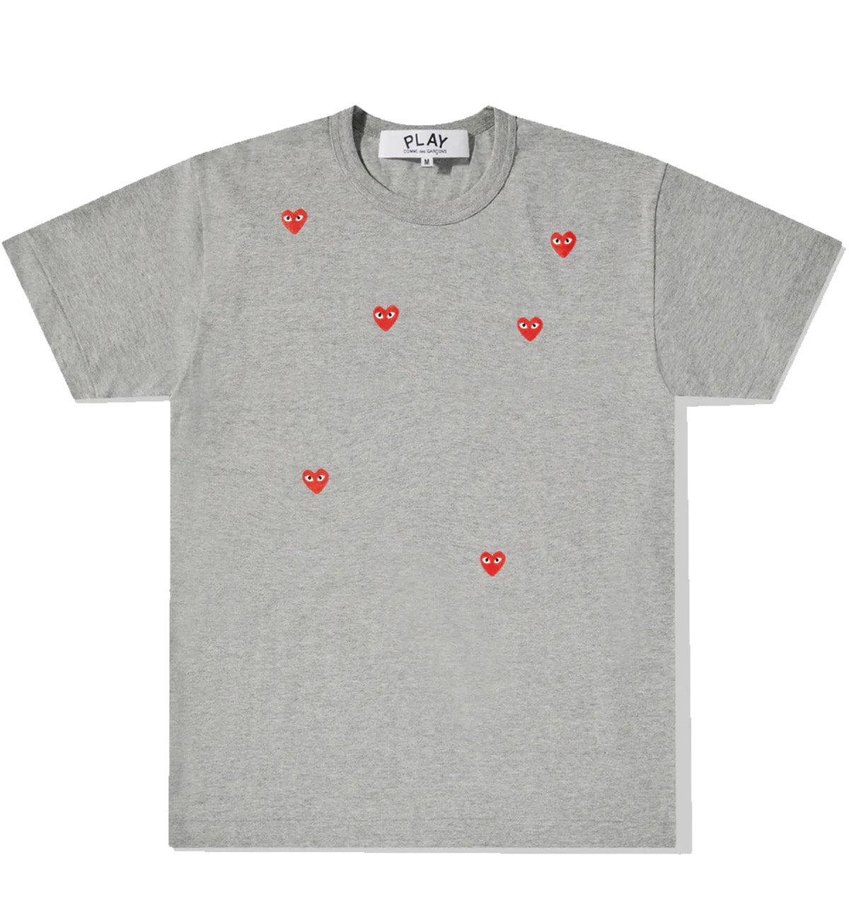 CDG Play Multi Red Heart Logo T-Shirt (Grey)