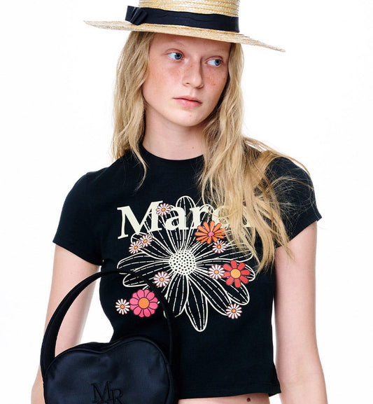 Mardi Mercredi Blossom Mardi T-Shirt (Black Cream)