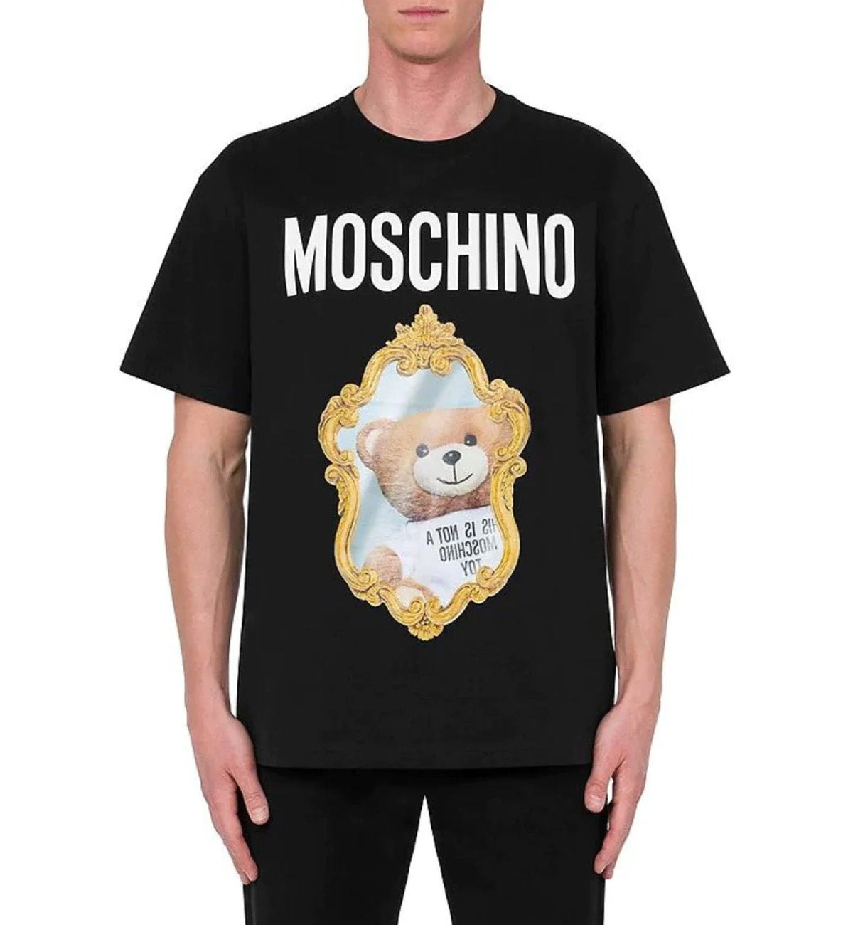 Moschino Mirror Teddy Bear T-shirt (Black)