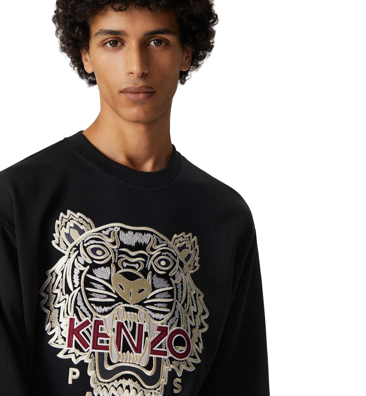 Kenzo Black Embroidered Tiger Varsity Sweatshirt