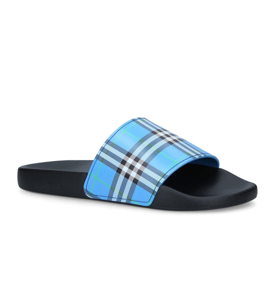 Burberry Embossed Logo Slides Dark Cerulean (Blue)