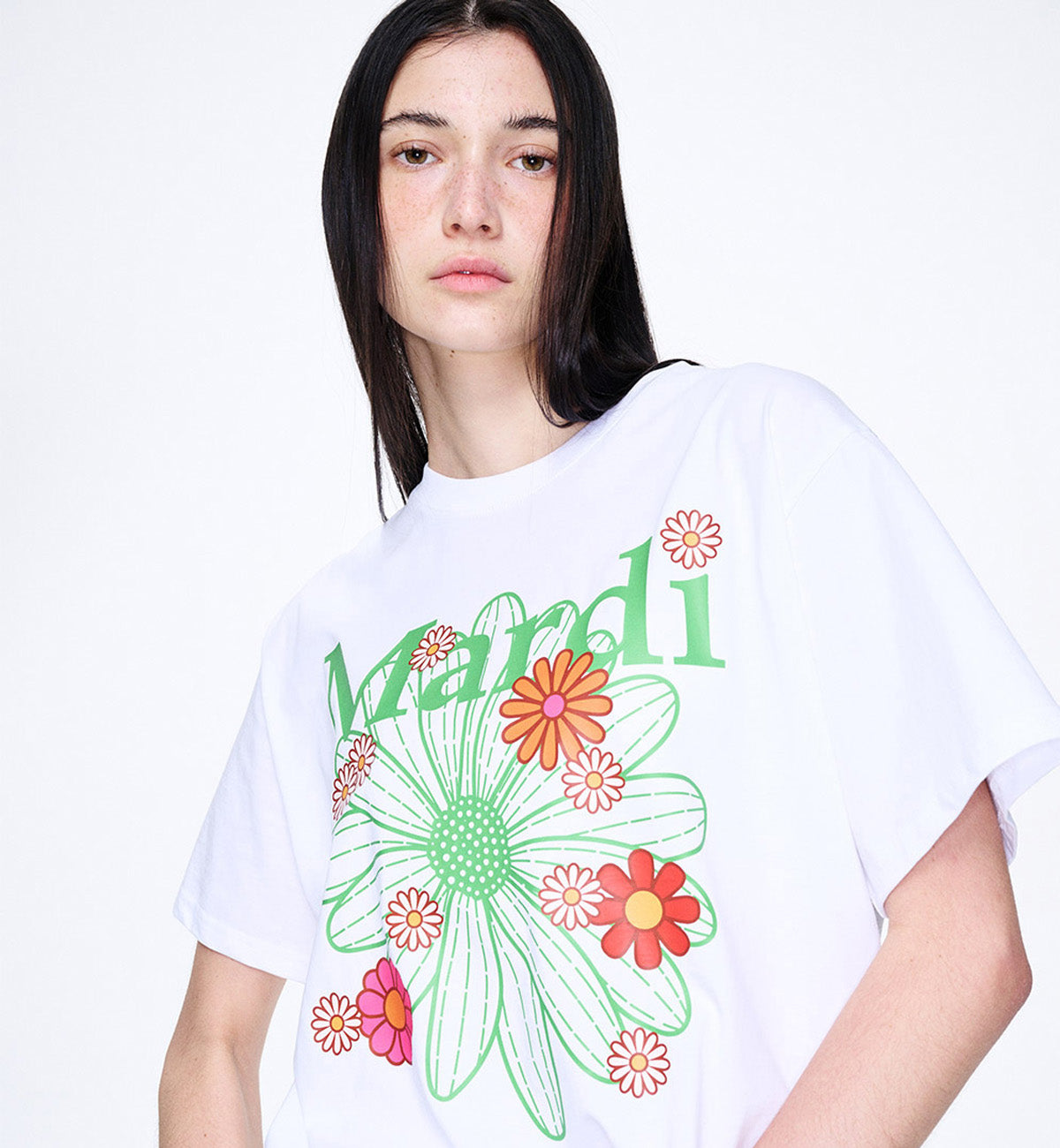 Mardi Mercredi Blossom Mardi T-Shirt (White Green)