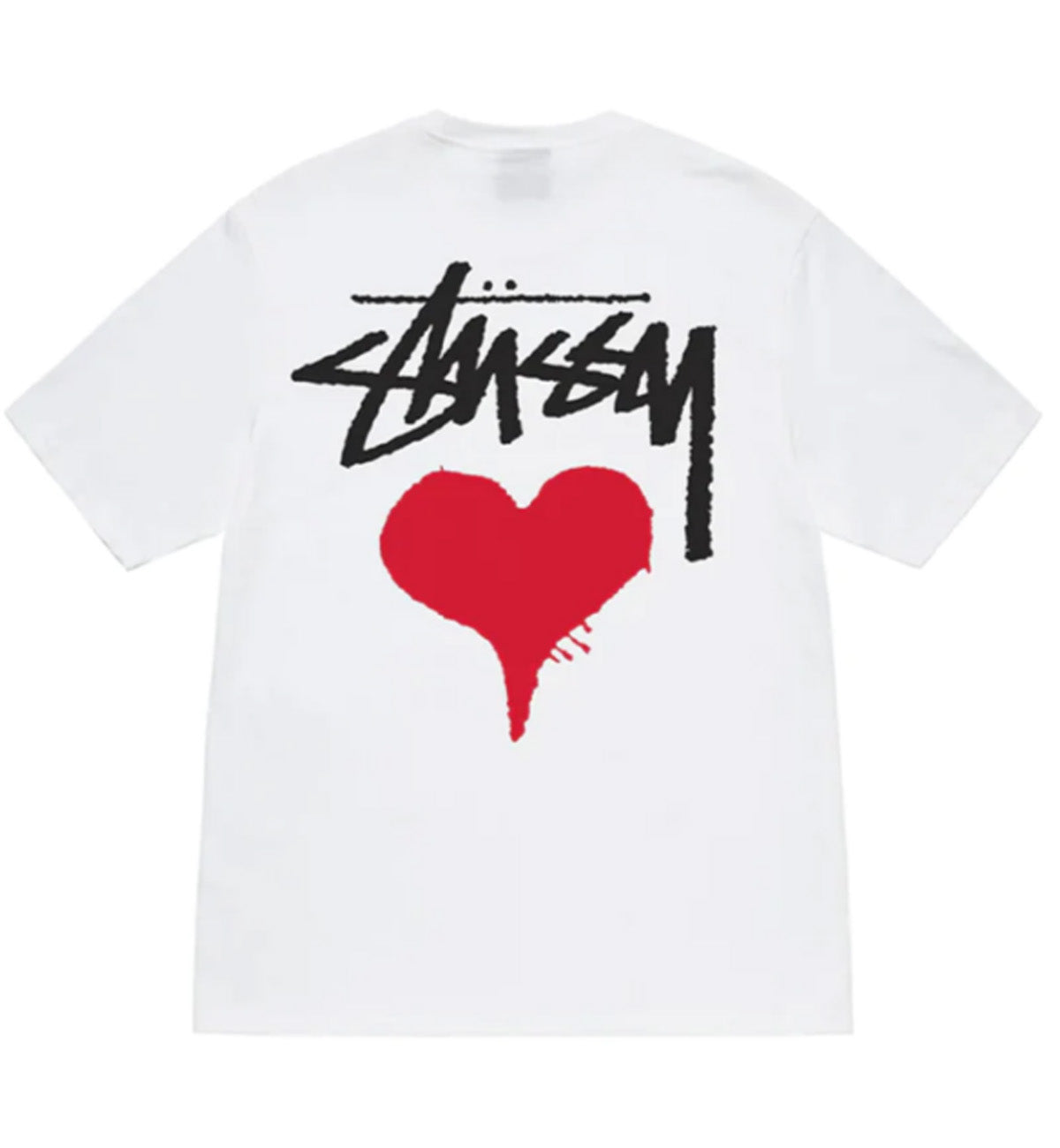 Stussy Stock Heart Tee (White)