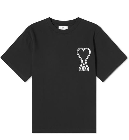 Ami de Coeur Outline Heart T-shirt (Black)