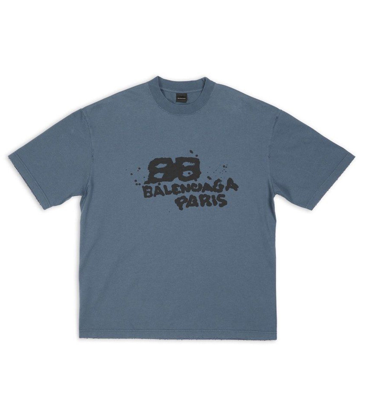 Balenciaga T-Shirt Logo Paris Monogram (Blue)