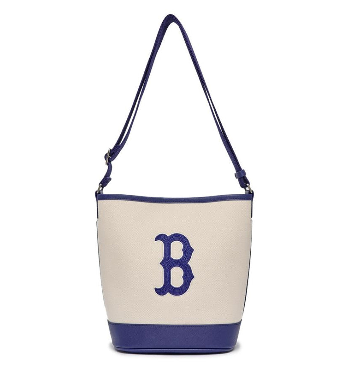 MLB Basic Logo Canvas Bucket Bag Boston Redsox (Blue)