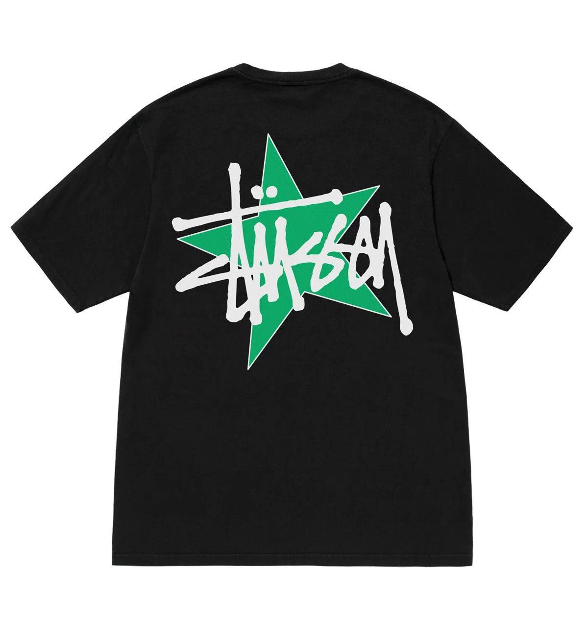 Stussy Green Star Tee Pigment Dyed (Black)