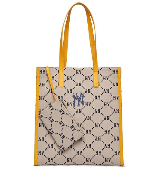 MLB Diamond Jackquard Tote Bag NY (Yellow)