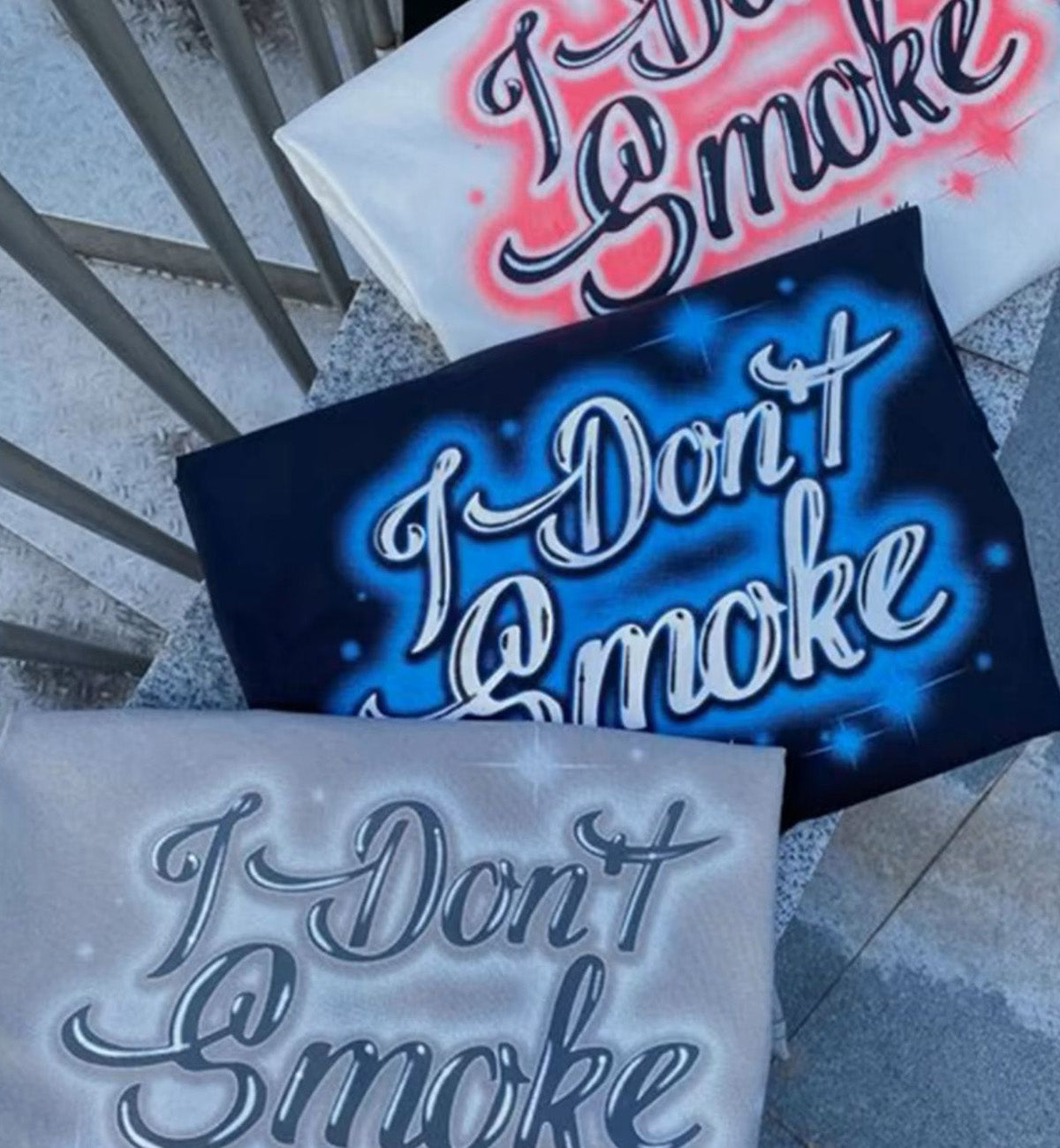 I Don't Smoke Spray Logo T-Shirt