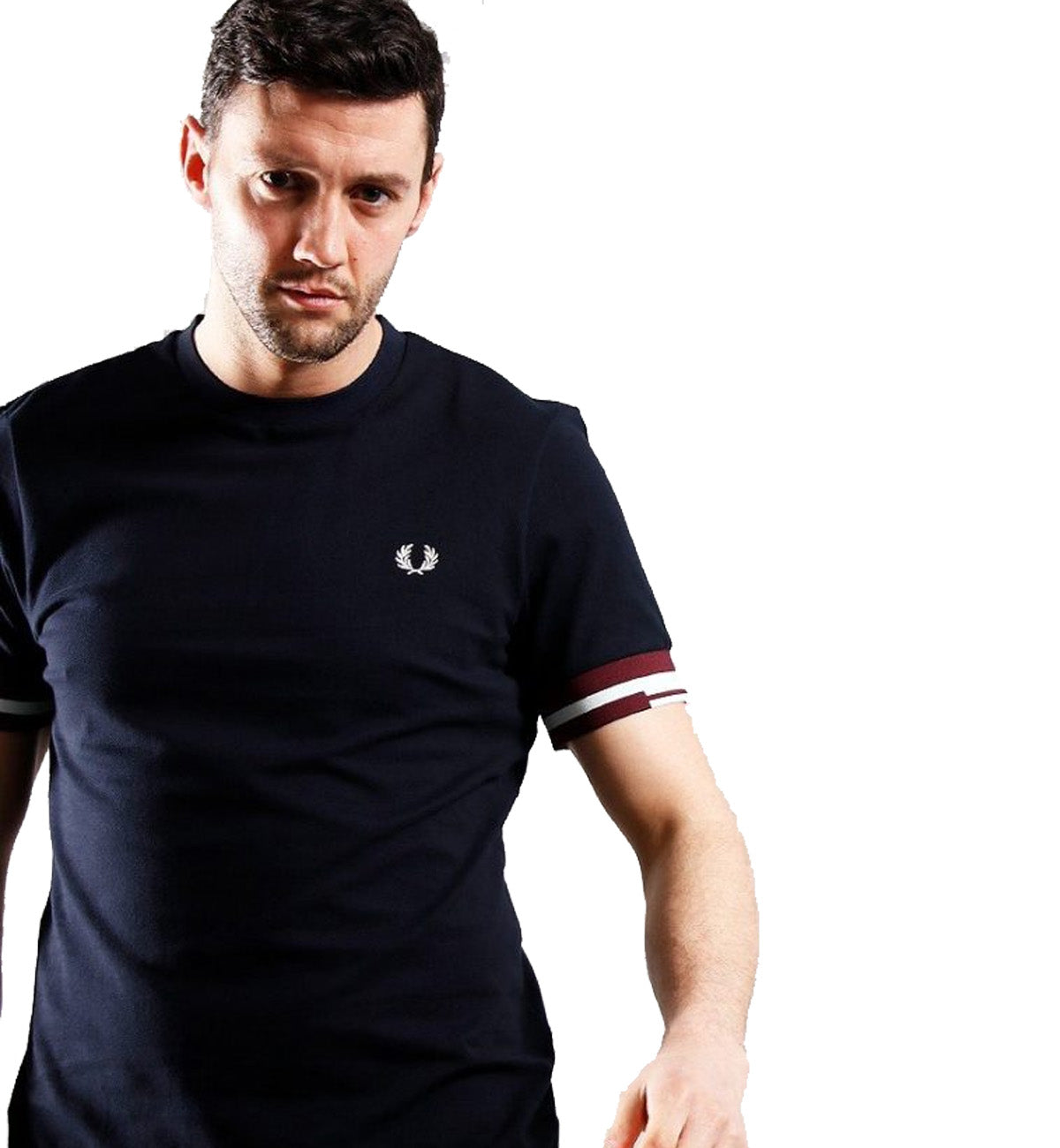 Fred Perry Abstract Cuff Tee (Navy)