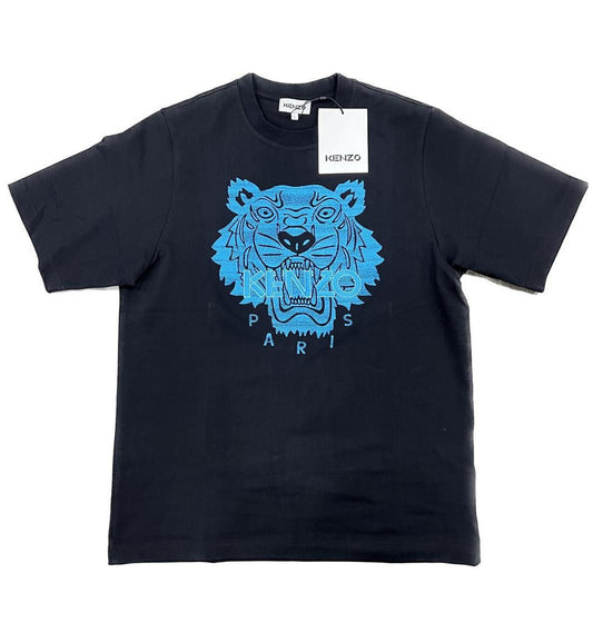 Kenzo Embroidered Tiger Light Blue T-Shirt (Black)