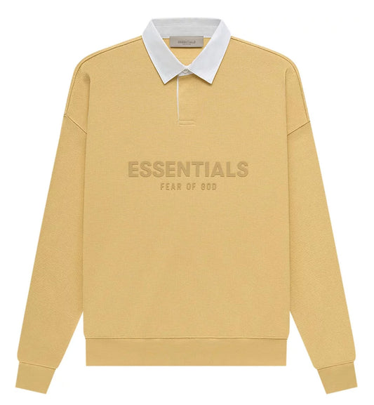 Fear of God Essential SS23 Long Sleeve Polo Shirt (Light Tuscan)