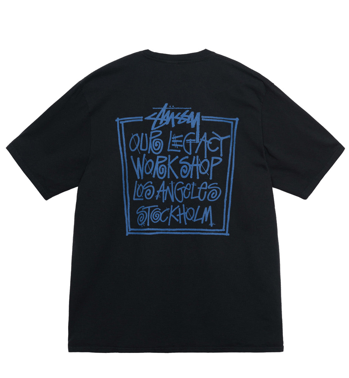Stussy Our Legacy Frame Pigment Dyed Tee (Black)