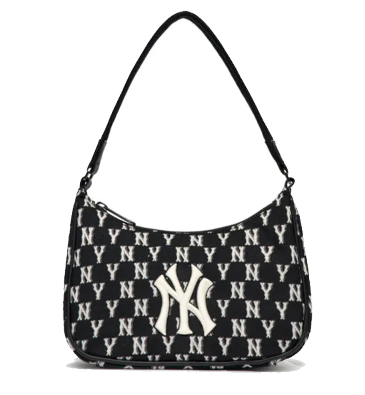 MLB Monogram Jacquard Hobo Bag (Black)