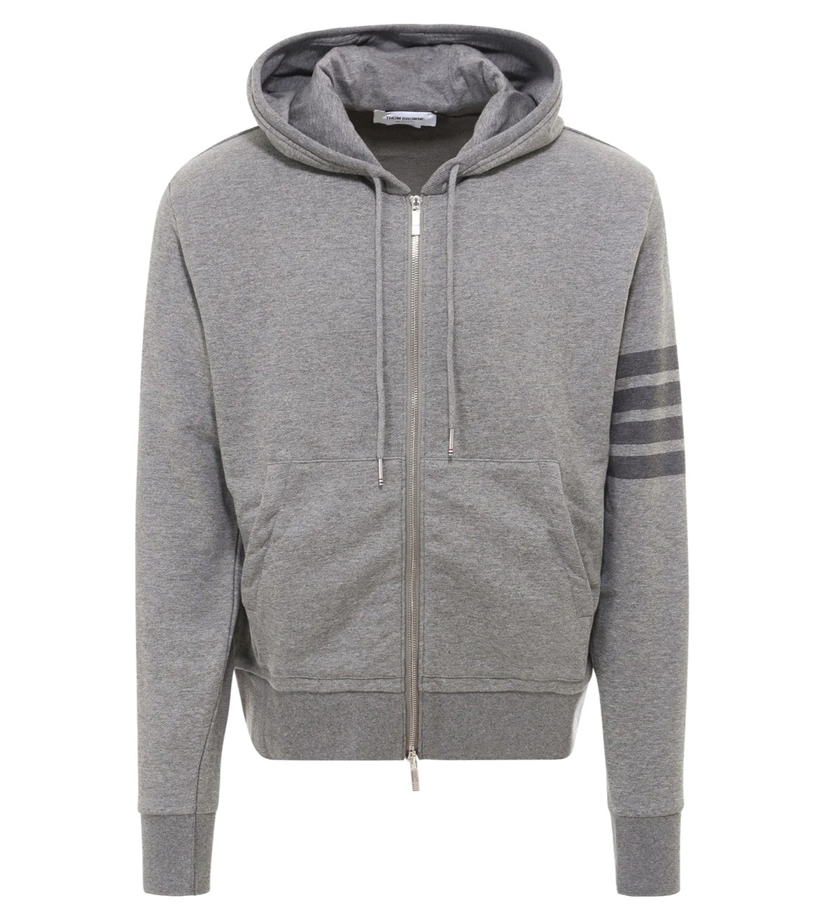 Thom Browne 4 Bar Raglan Crew Zip Hoodie (Grey)