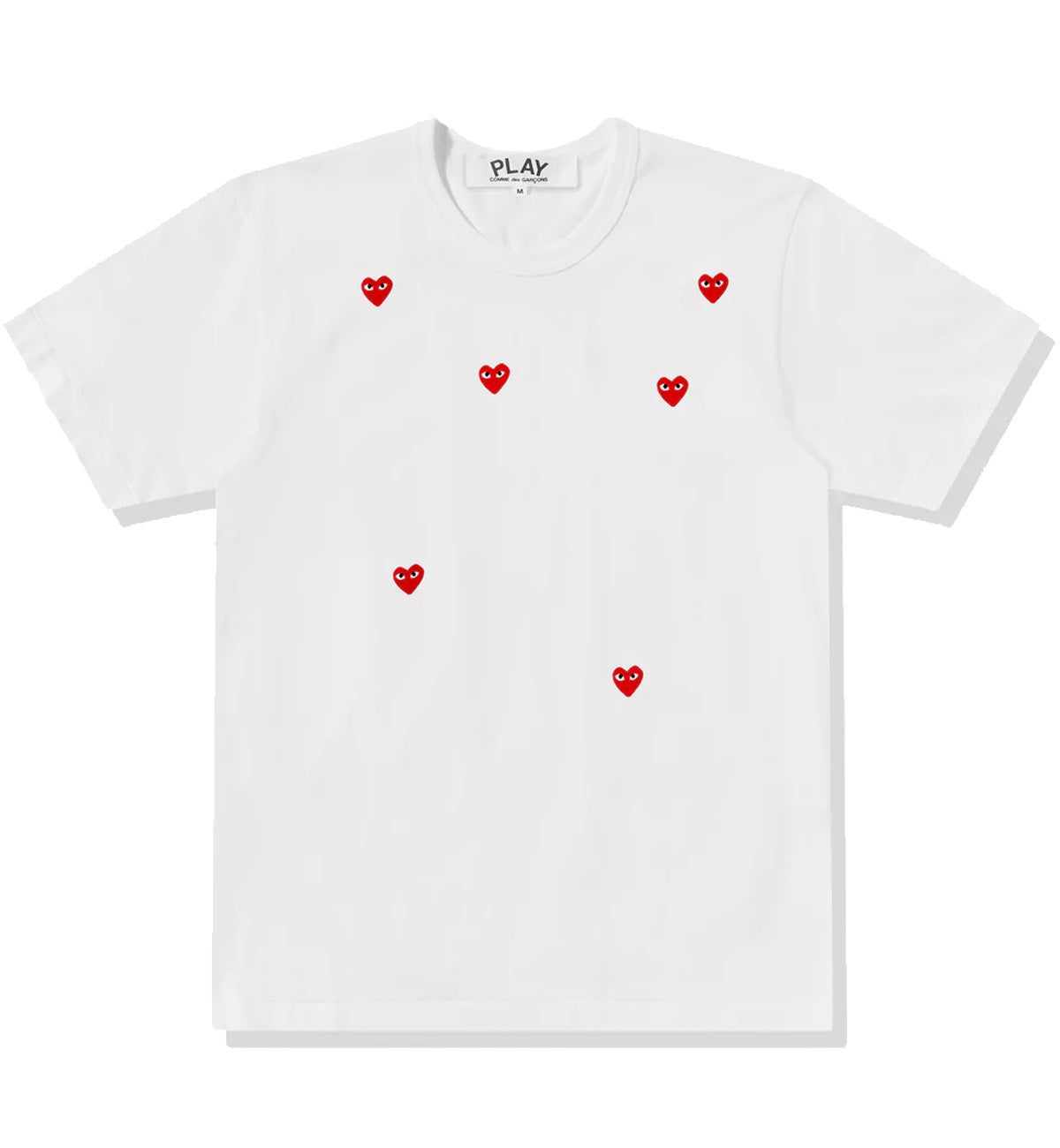 CDG Play Multi Red Heart Logo T-Shirt (White)