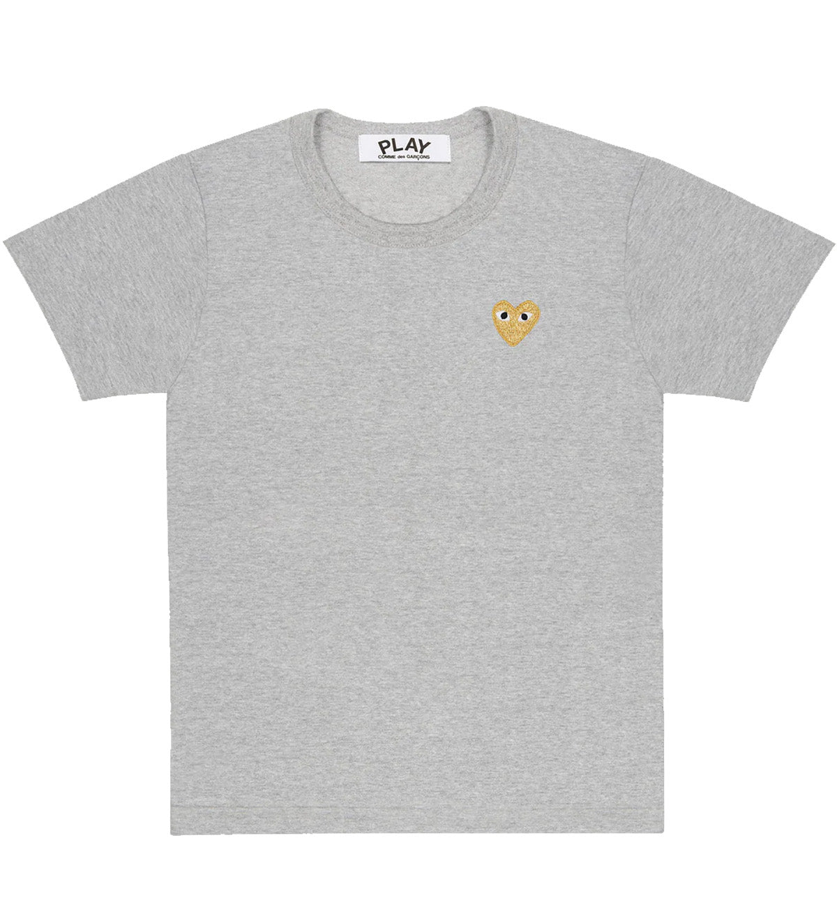 CDG Play Gold Heart T-Shirt (Grey)