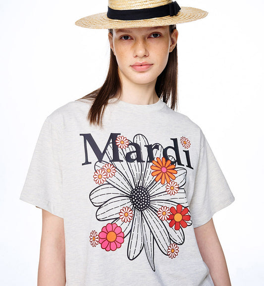 Mardi Mercredi Blossom Mardi T-Shirt (Oatmeal Black)