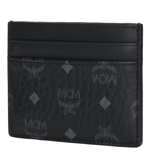 MCM Mini Aren Card Case Visetos Black