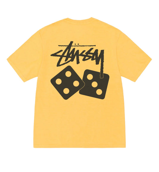 Stussy Dice Pig Dyed Tee (Yellow)
