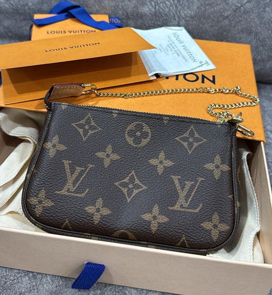 [Pre-Used] LV Mini Pochette Wallet on Chain Brown Monogram