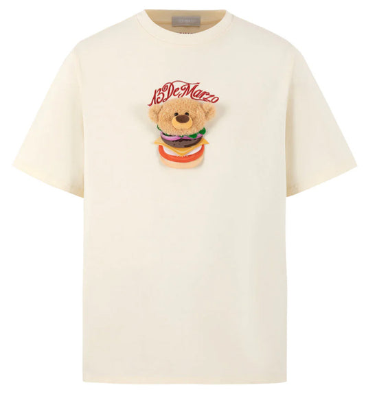 13DE MARZO Layered Hamburger T-Shirt (Beige)