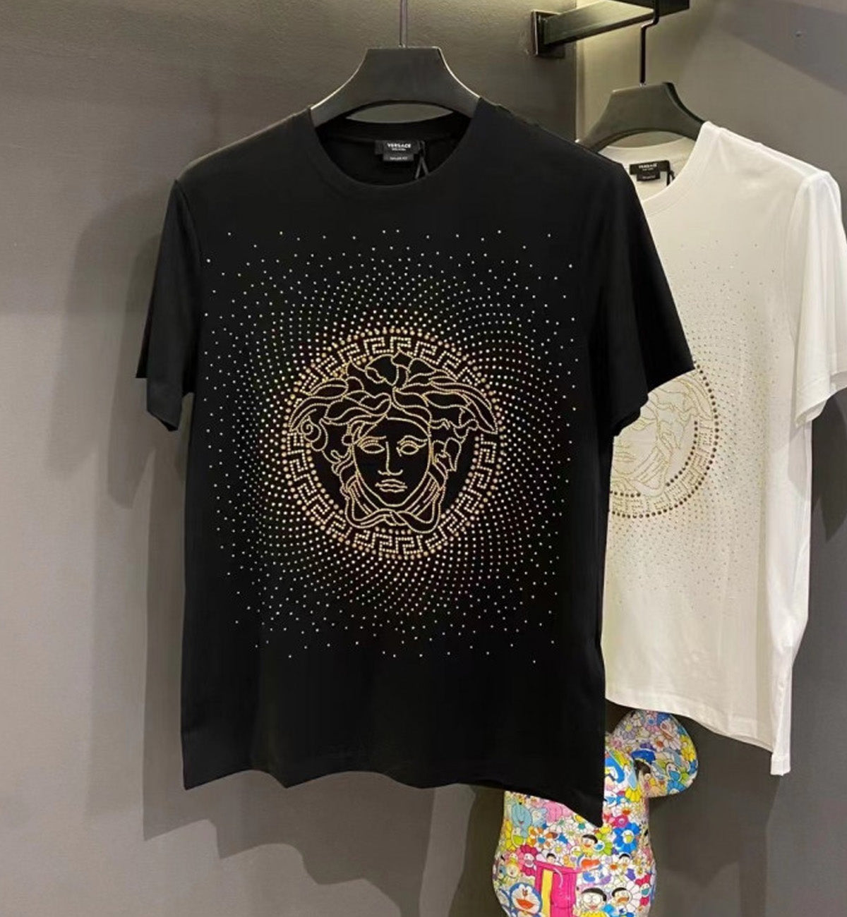 Versace Crystal Galaxy Medusa T-Shirt (Black)