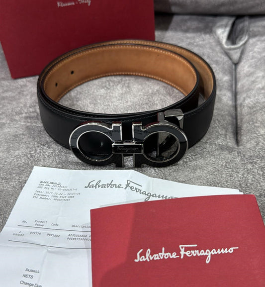 [Pre-Used] Ferragamo Belt Belt Calfskin Reversible