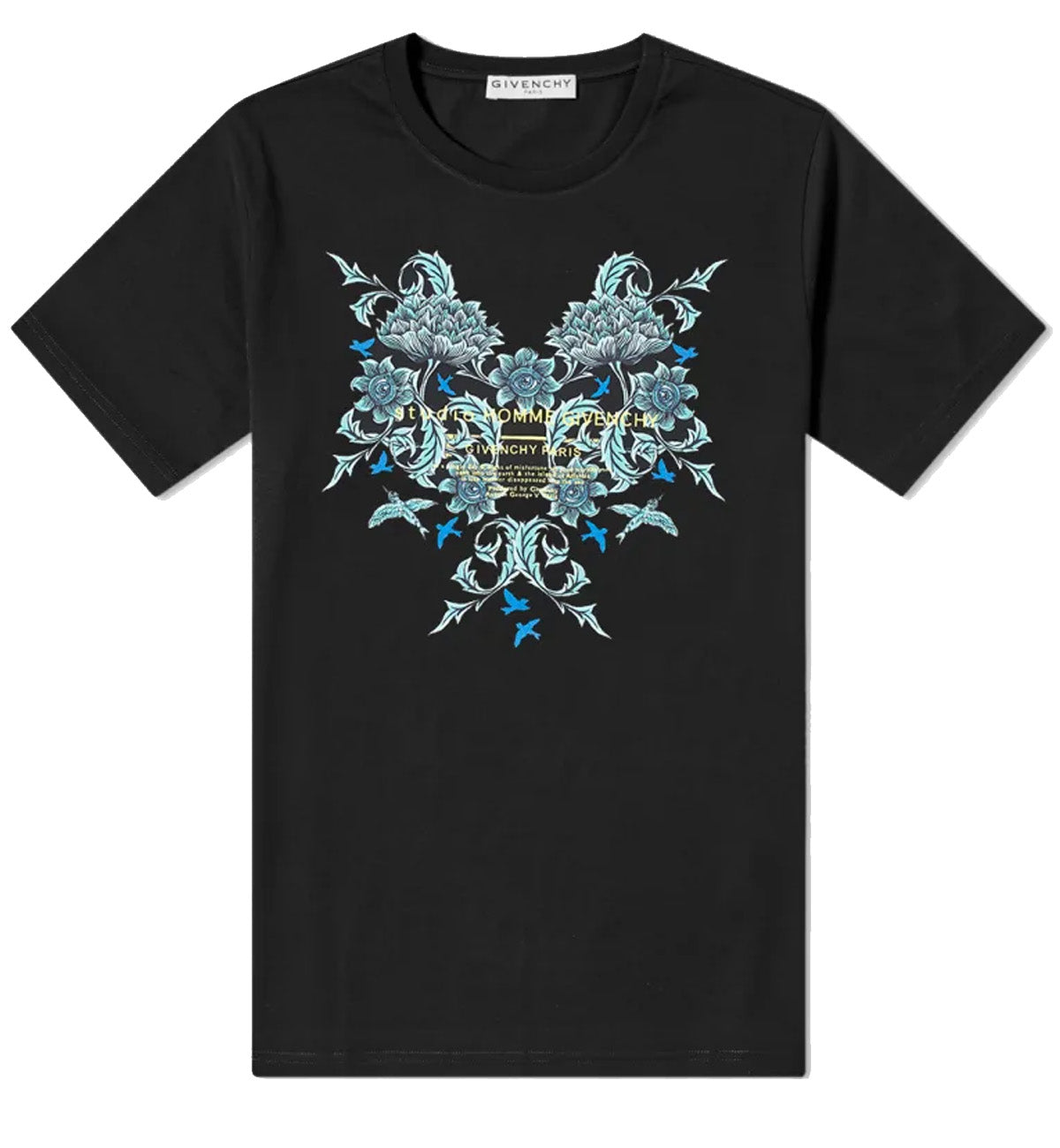 Givenchy Studio Homme Floral Printed T-Shirt (Black)