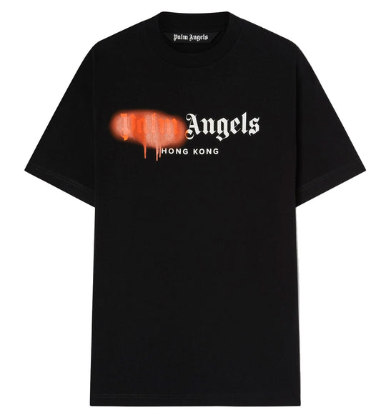 Palm Angels Hong Kong Sprayed T-Shirt (Black)