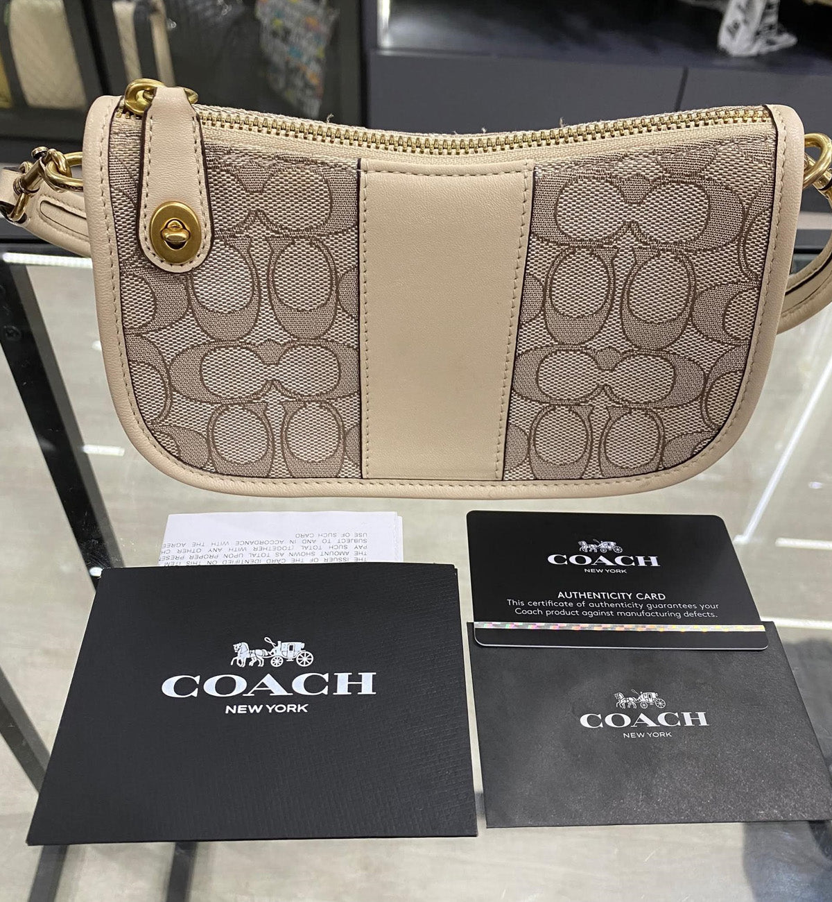 [Pre-used] Coach Bag Swinger Beige