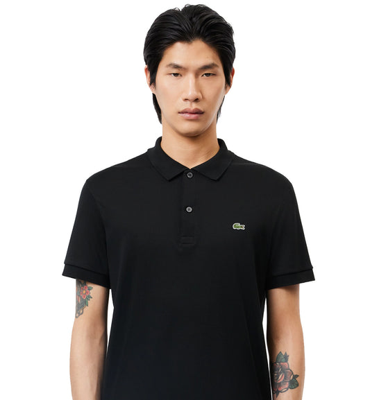 Lacoste Regular Fit Cotton Polo Shirt (Black)