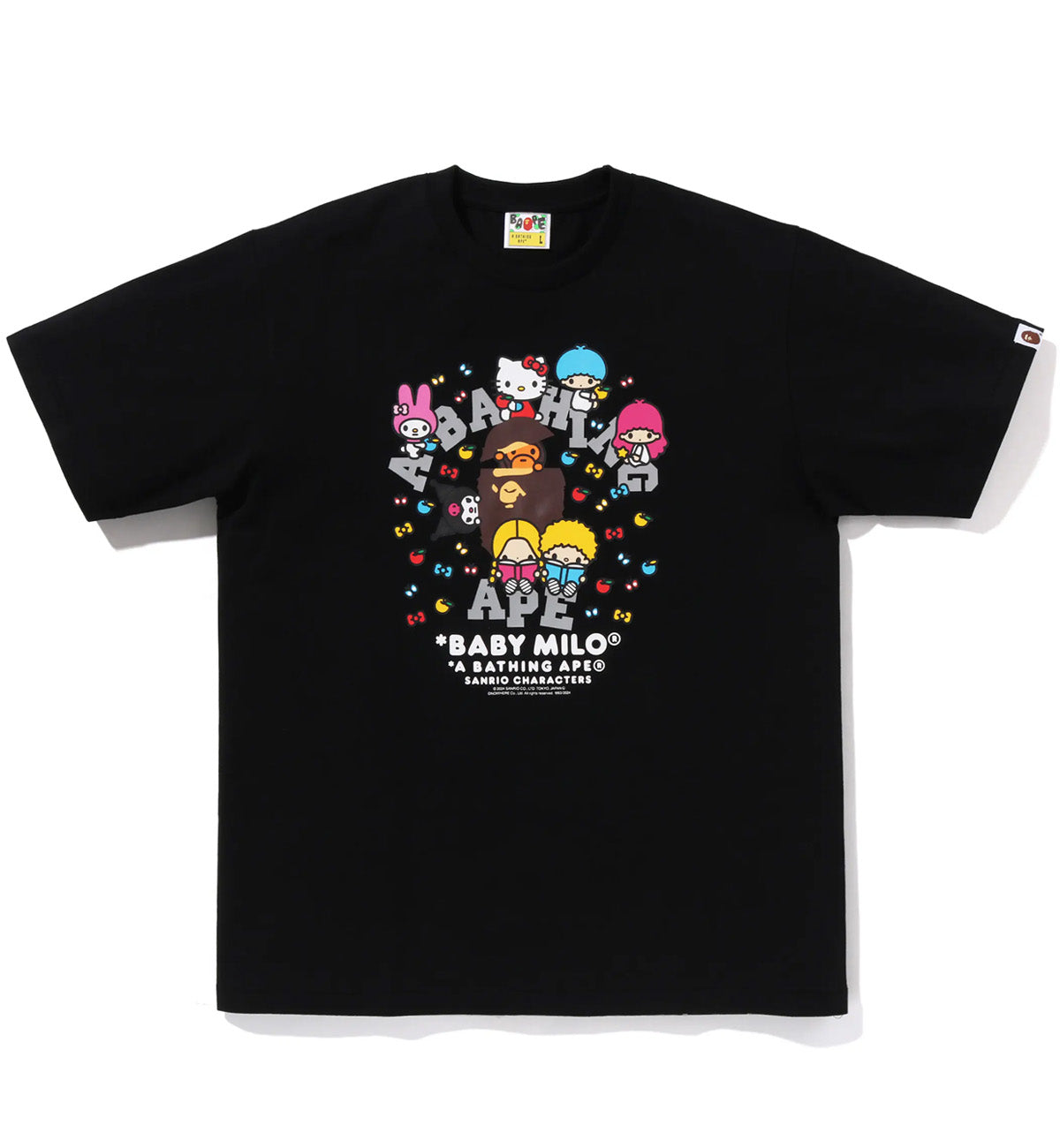 Bape Baby Milo x Sanrio Characters T-Shirt (Black)