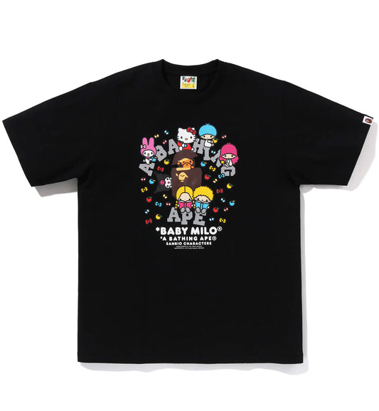Bape Baby Milo x Sanrio Characters T-Shirt (Black)