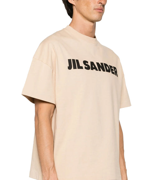 JIL SANDER Logo Printed T-Shirt (Beige)