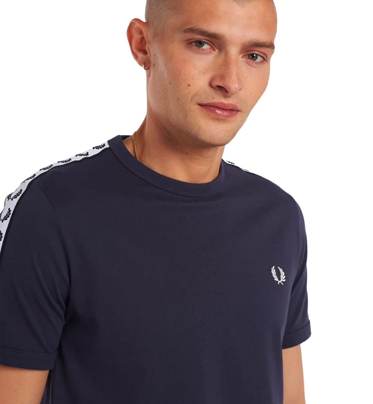 Fred Perry Taped Ringer Tee - Dark Graphite