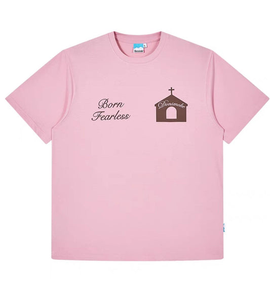 I Don't Smoke Born Fearless T-Shirt (Pink)