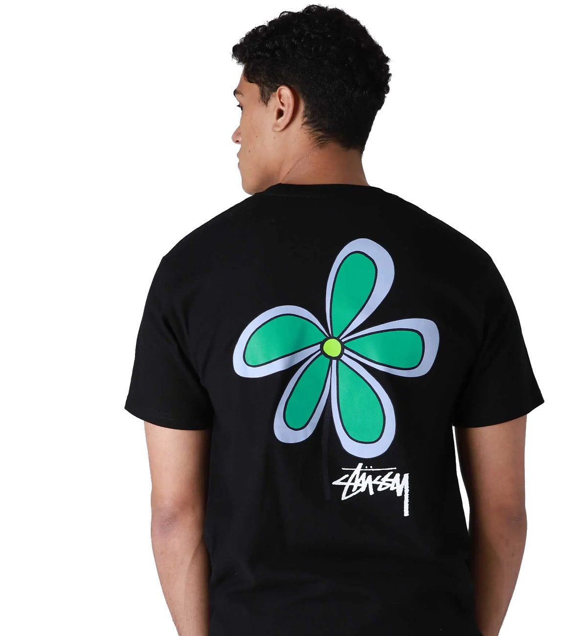 Stussy Blue Flower Tee (Black)