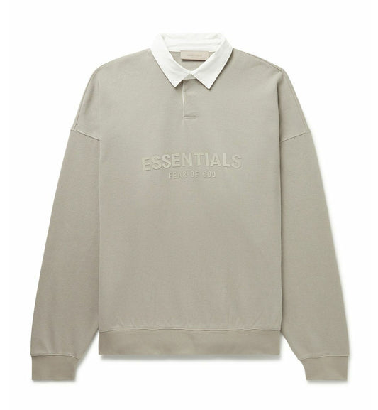 Fear of God Essential SS23 Long Sleeve Polo Shirt (Grey)