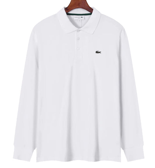 Lacoste Polo Long Sleeve Shirt (White)