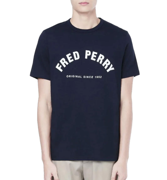 Fred Perry Arch Branded T-Shirt (Navy Blue)