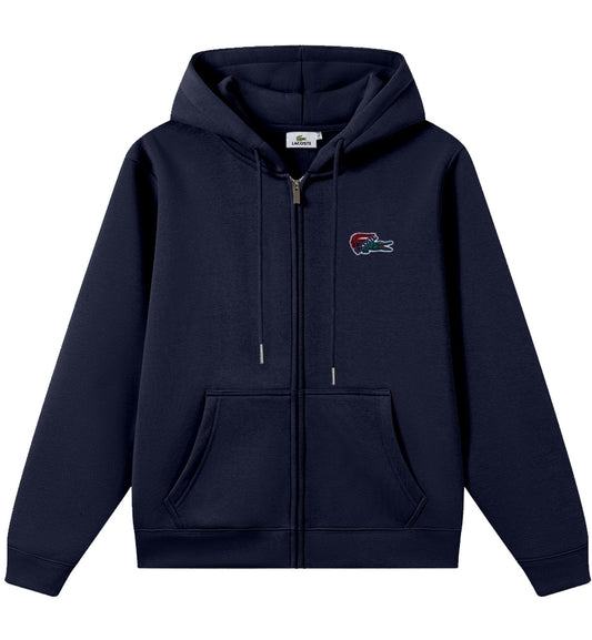 Lacoste Zipped Hoodie (Navy)