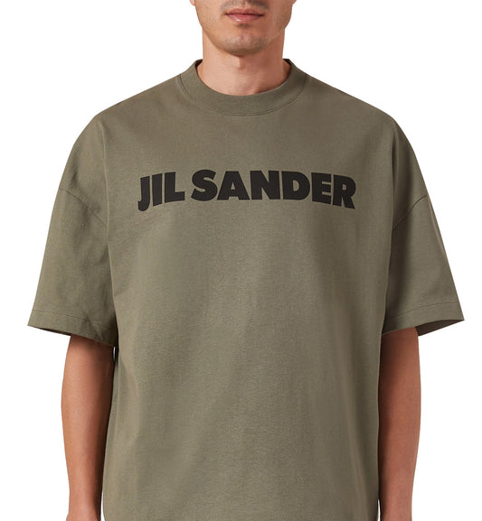 JIL SANDER Logo Printed T-Shirt (Green)