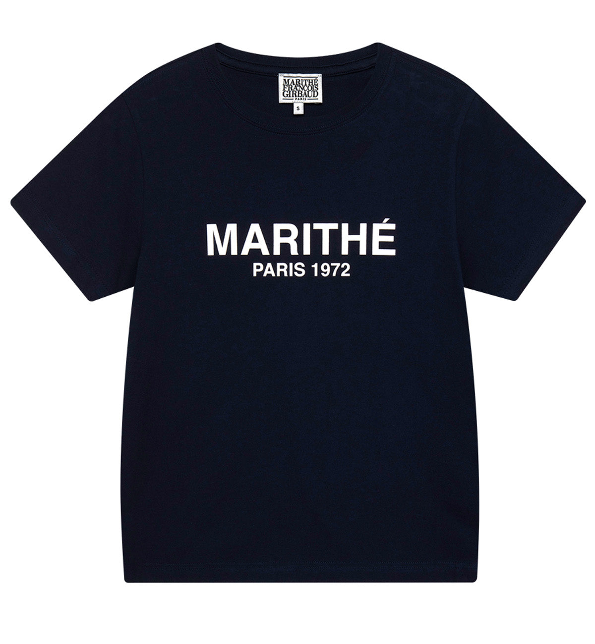 Marithe W Regular Logo T-Shirt (Navy)