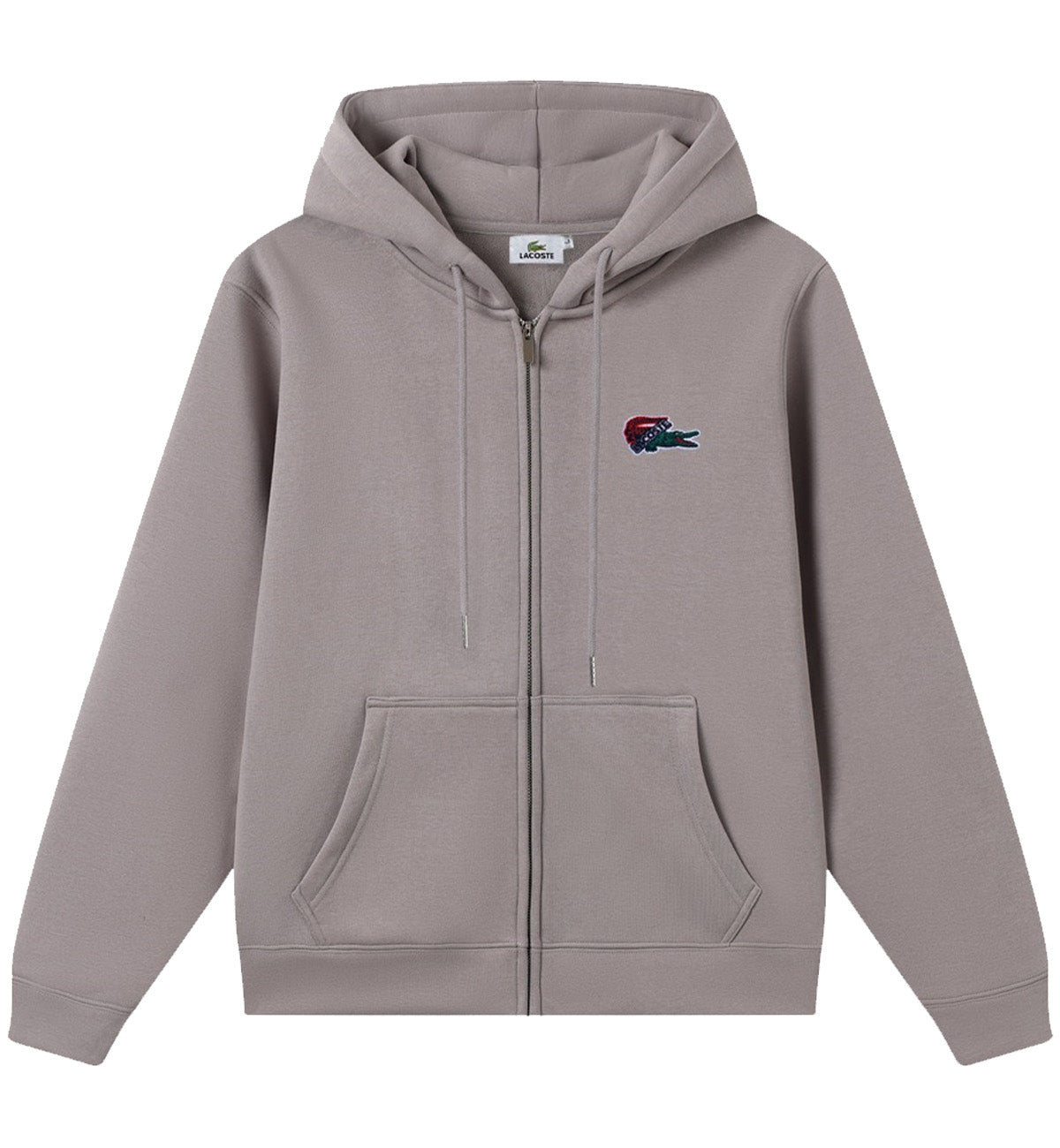 Lacoste Zipped Hoodie (Light Grey)