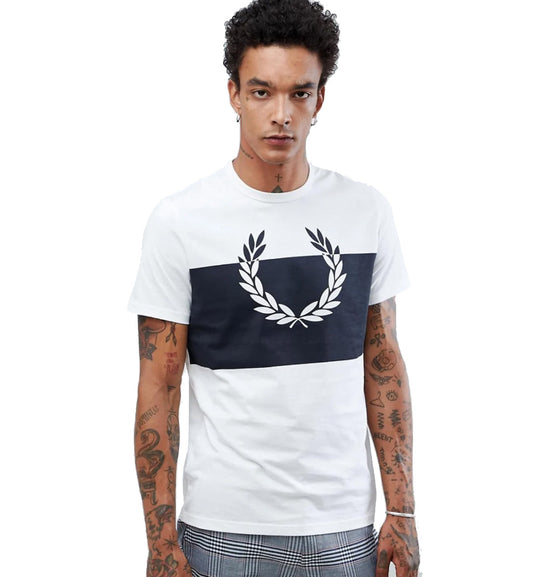 Fred Perry Printed Laurel Wreath T-Shirt (White)