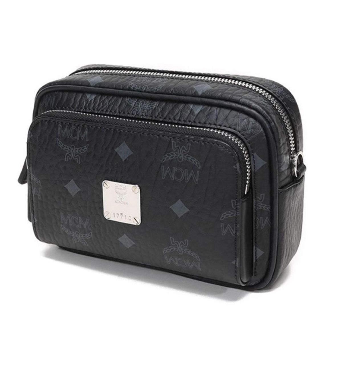 MCM Klassik Visetos Shoulder Bag (Black)