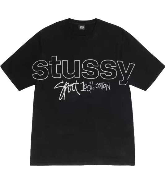 Stussy Sport 100% Pigment Dyed Tee (Black)